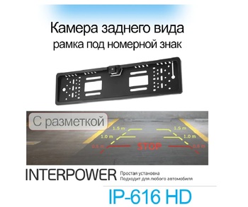 Камера заднего вида Interpower IP-616 (Рамка номера)