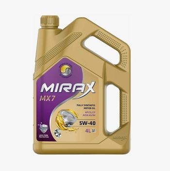 Масло моторное Mirax MX7 5W40 A3/B4 SL/CF 4л. синт.